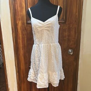 Hollister Cream Eyelet Dress